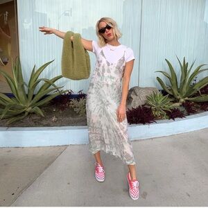 LACAUSA Alma Slip Dress Tye Dye Sugar Plum ALMA Swirl size Small